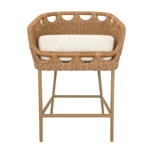   Hand-Woven Wicker Outdoor Counter Stool | Oroa.com