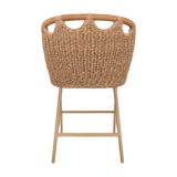 Hand-Woven Wicker Outdoor Counter Stool