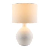 Modern European furniture - Linen Shade Ceramic Table Lamp - www.oroa.com