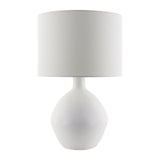 Modern European furniture - Linen Shade Ceramic Table Lamp - www.oroa.com