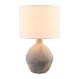Modern European furniture - Linen Shade Ceramic Table Lamp - www.oroa.com
