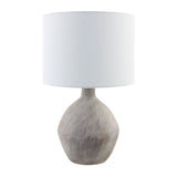 Modern European furniture - Linen Shade Ceramic Table Lamp - www.oroa.com