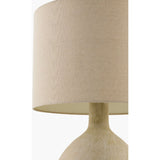 Modern European furniture - Linen Shade Ceramic Table Lamp - www.oroa.com