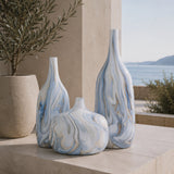 Modern European furniture - Marbled Ceramic Outdoor Vases (3) - www.oroa.com
