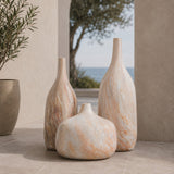 Modern European furniture - Marbled Ceramic Outdoor Vases (3) - www.oroa.com