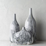 Modern European furniture - Marbled Ceramic Outdoor Vases (3) - www.oroa.com