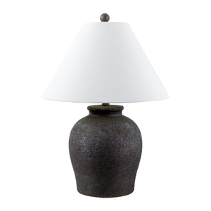   Modern European furniture - Ceramic White Linen Table Lamp - www.oroa.com | Oroa.com