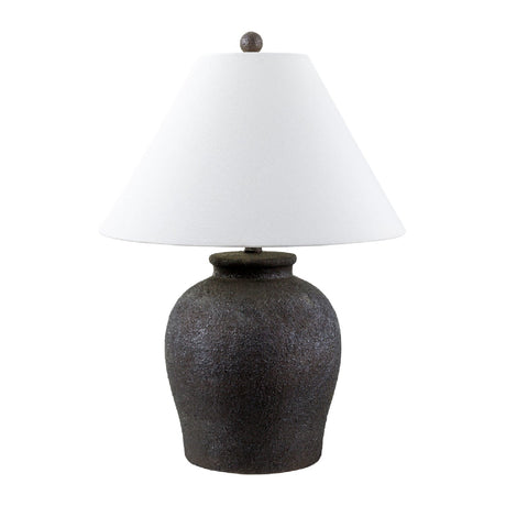 Modern European furniture - Ceramic White Linen Table Lamp - www.oroa.com