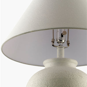   Modern European furniture - Ceramic White Linen Table Lamp - www.oroa.com | Oroa.com