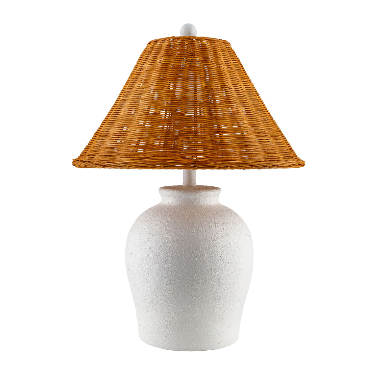   Modern European furniture - Brown Rattan Ceramic Table Lamp - www.oroa.com | Oroa.com