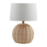 Modern European furniture - Round Rattan Base Table Lamp - www.oroa.com