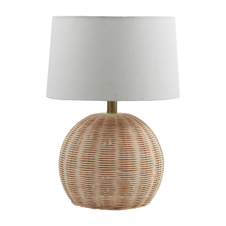   Modern European furniture - Round Rattan Base Table Lamp - www.oroa.com | Oroa.com