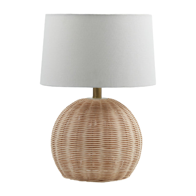 Modern European furniture - Round Rattan Base Table Lamp - www.oroa.com