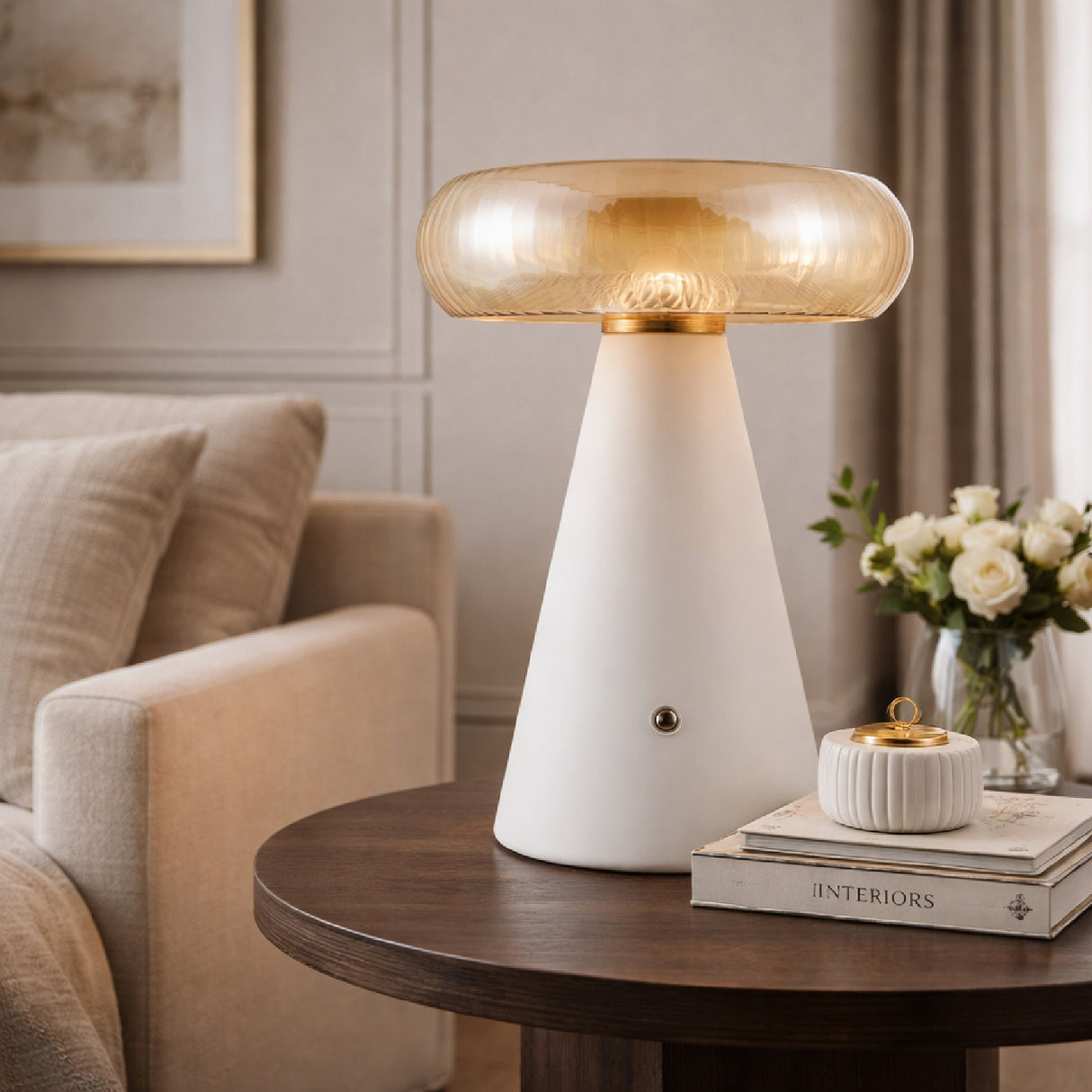  Modern European furniture - Champagne Glass Accent Table Lamp - www.oroa.com | Oroa.com