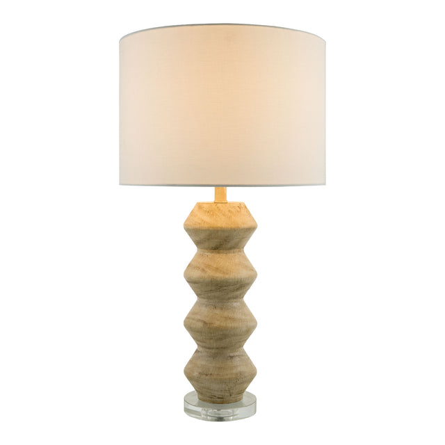 Modern European furniture -  Geometrical Base Linen Table Lamp - www.oroa.com