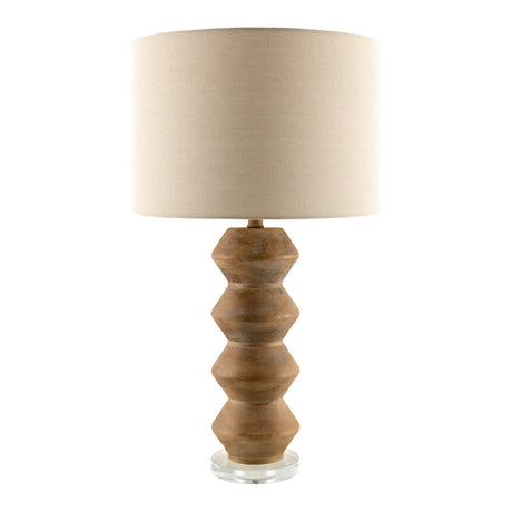 Modern European furniture -  Geometrical Base Linen Table Lamp - www.oroa.com