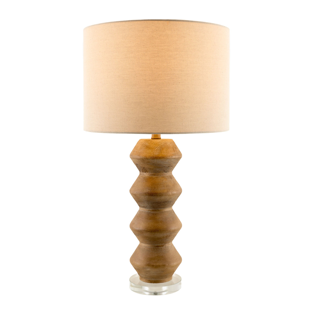  Modern European furniture -  Geometrical Base Linen Table Lamp - www.oroa.com | Oroa.com