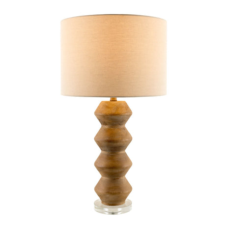 Modern European furniture -  Geometrical Base Linen Table Lamp - www.oroa.com