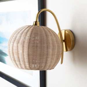   Modern European furniture - Round Rattan Wall Lamp - www.oroa.com | Oroa.com
