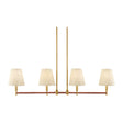 Modern European furniture - Fabric Shade 4-Light Linear Chandelier - www.oroa.com