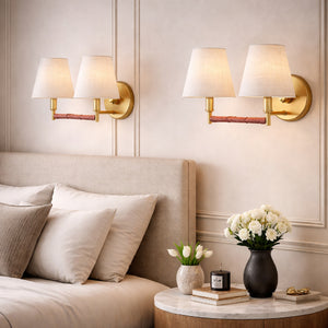   Modern European furniture - Fabric Shade 2-Light Wall Lamp - www.oroa.com | Oroa.com