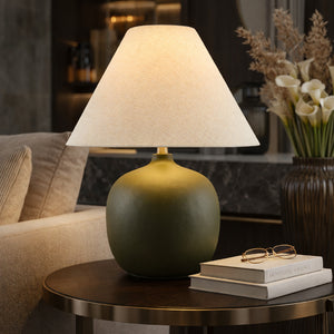   Modern European furniture - Empire Linen Shade Table Lamp - www.oroa.com | Oroa.com