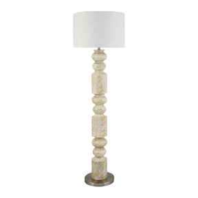 Modern European furniture - Cream Layered Base Floor Lamp - www.oroa.com