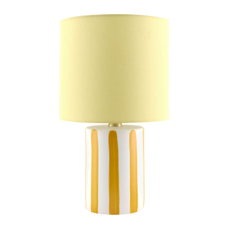 Modern European furniture - Striped Ceramic Linen Table Lamp - www.oroa.com