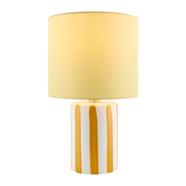 Modern European furniture - Striped Ceramic Linen Table Lamp - www.oroa.com
