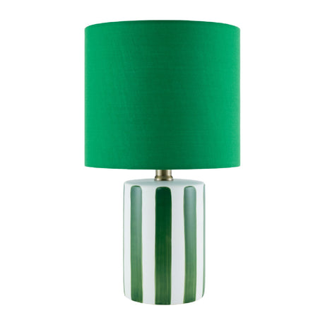 Modern European furniture - Striped Ceramic Linen Table Lamp - www.oroa.com