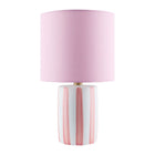 Modern European furniture - Striped Ceramic Linen Table Lamp - www.oroa.com