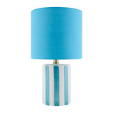 Modern European furniture - Striped Ceramic Linen Table Lamp - www.oroa.com