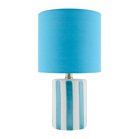 Modern European furniture - Striped Ceramic Linen Table Lamp - www.oroa.com