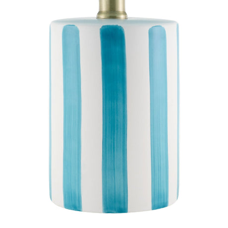 Modern European furniture - Striped Ceramic Linen Table Lamp - www.oroa.com