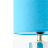 Modern European furniture - Striped Ceramic Linen Table Lamp - www.oroa.com
