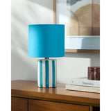 Modern European furniture - Striped Ceramic Linen Table Lamp - www.oroa.com