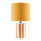 Modern European furniture - Striped Ceramic Linen Table Lamp - www.oroa.com