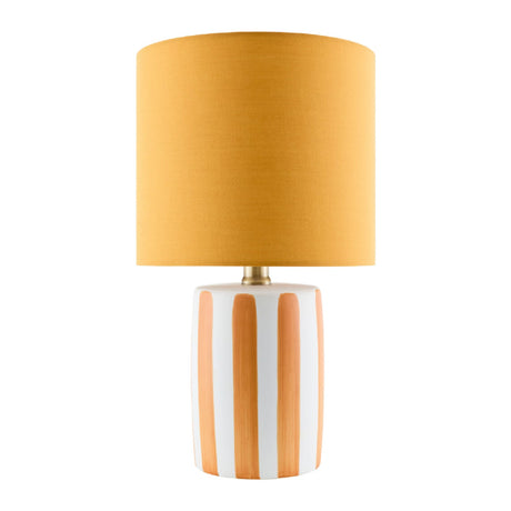 Modern European furniture - Striped Ceramic Linen Table Lamp - www.oroa.com