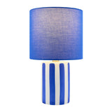 Modern European furniture - Striped Ceramic Linen Table Lamp - www.oroa.com