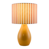 Modern European furniture - Striped Linen Ceramic Table Lamp - www.oroa.com