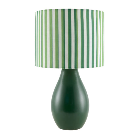 Modern European furniture - Striped Linen Ceramic Table Lamp - www.oroa.com