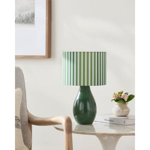   Modern European furniture - Striped Linen Ceramic Table Lamp - www.oroa.com | Oroa.com