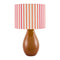 Modern European furniture - Striped Linen Ceramic Table Lamp - www.oroa.com