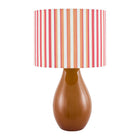 Modern European furniture - Striped Linen Ceramic Table Lamp - www.oroa.com