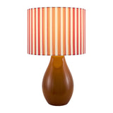Modern European furniture - Striped Linen Ceramic Table Lamp - www.oroa.com