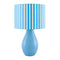 Modern European furniture - Striped Linen Ceramic Table Lamp - www.oroa.com