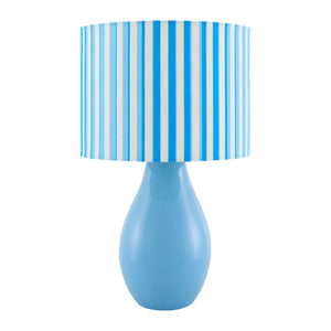   Modern European furniture - Striped Linen Ceramic Table Lamp - www.oroa.com | Oroa.com