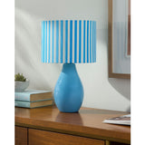 Modern European furniture - Striped Linen Ceramic Table Lamp - www.oroa.com