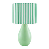 Modern European furniture - Striped Linen Ceramic Table Lamp - www.oroa.com