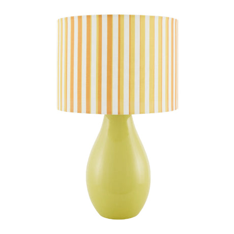 Modern European furniture - Striped Linen Ceramic Table Lamp - www.oroa.com